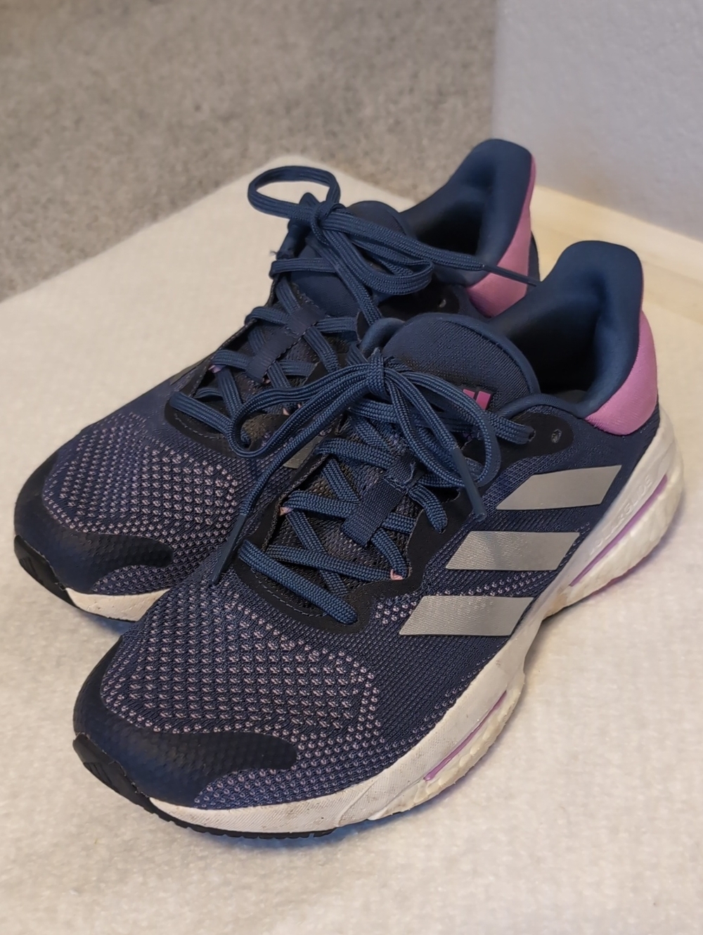adidas Women's Navy and Pink Ultraboost Training Sneakers